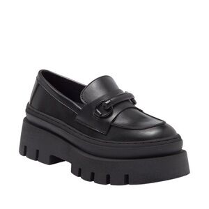 Steve Madden Black Platform Loafers